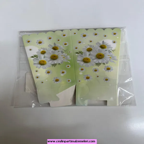 Papatya Temalı Popcorn Kutusu